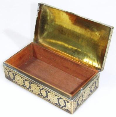 An early 20thC gilt and black metal jewellery casket - 3