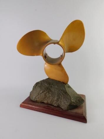 A gilt lacquered boat propeller