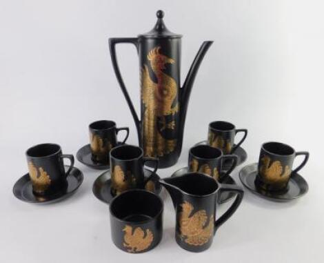 A Portmeirion pottery part coffee service