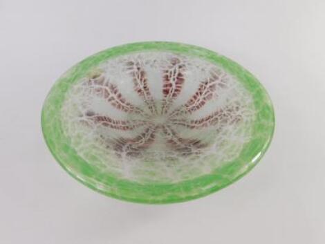 A Vasart mid 20thC glass bowl