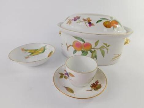 A Royal Worcester part dinner and tea service decorated in the Evesham pattern