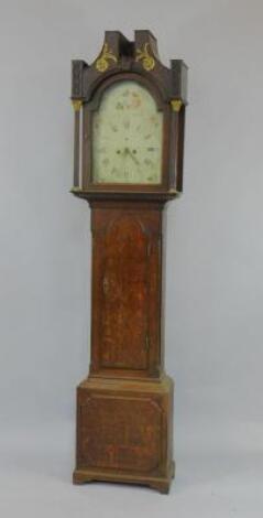 A George III oak long case clock