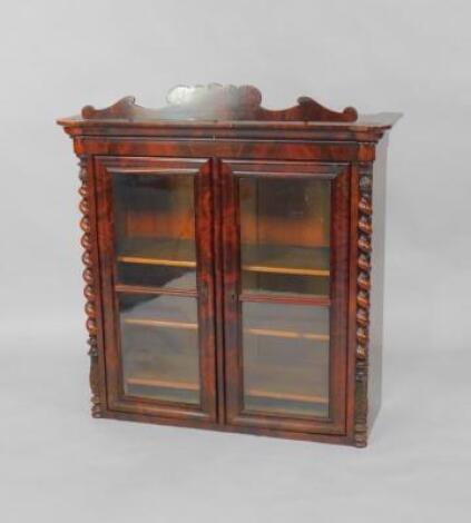 A Continental 19thC mahogany bookcase