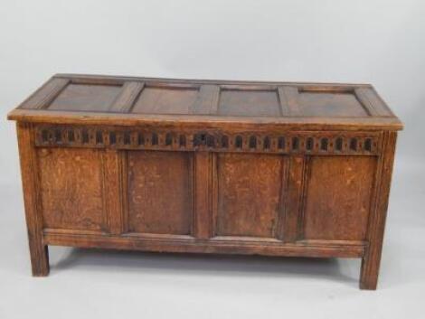 An 18thC oak coffer