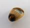 A 9ct gold and tiger's eye cabouchon ring