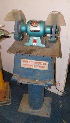 A Clarke metal worker 8" bench grinder