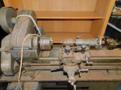 A Myford ML10 lathe and cabinet stand. - 2