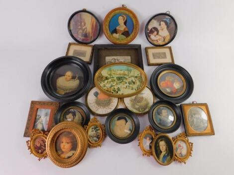 A Victorian tunbridgeware miniature frame