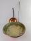 A Victorian copper colander with brass hanging loop