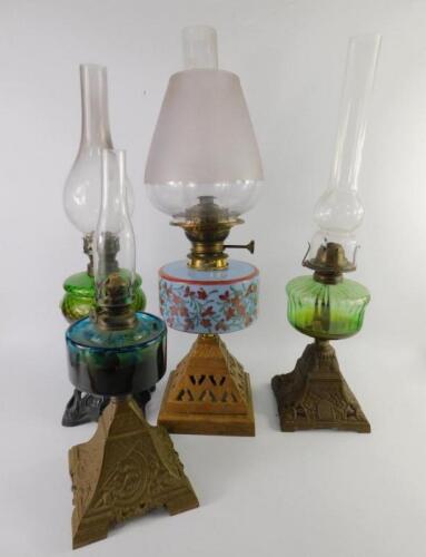 A Victorian oil lamp