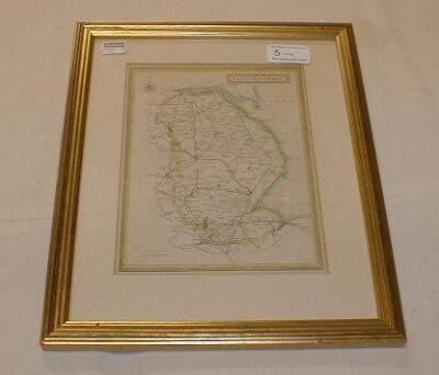 Four framed maps of Lincolnshire