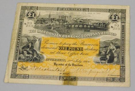 An early 20thC Caledonian Banking Company Limited one pound note