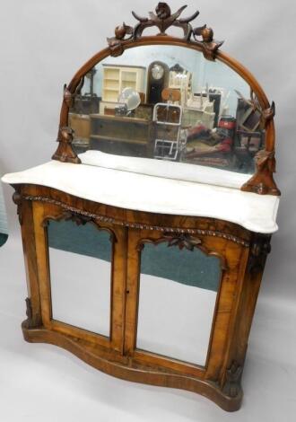 A Victorian rosewood side cabinet