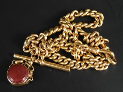 A 9ct gold watch chain