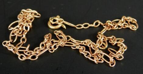 A 9ct gold fancy link chain