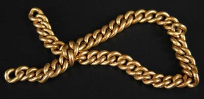 A 9ct gold part curb link chain