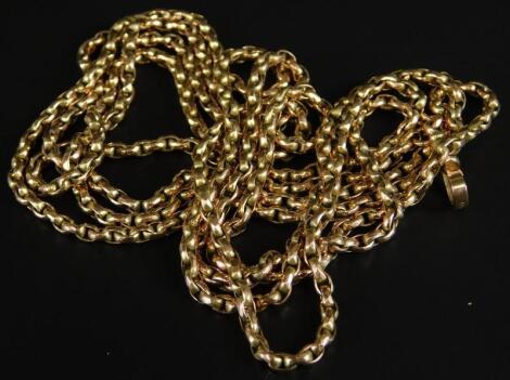 A 9ct gold longuard chain