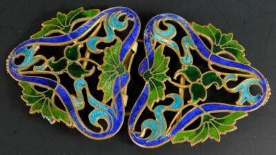 An Art Nouveau style belt buckle