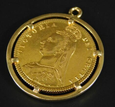 A Victorian half gold sovereign