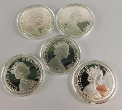 Five silver commemorative coins - 2