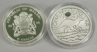 A silver Republic of Malawi ten Kwatcha silver coin