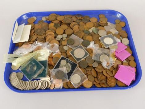 Miscellaneous copper and nickel coins etc.