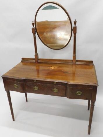 A mahogany dressing table