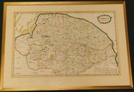 After Robert Morden. Map of Norfolk