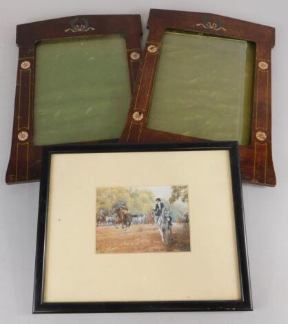 A pair of early 20thC transfer printed photograph frames