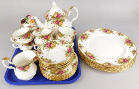 A Royal Albert Old Country Roses pattern part tea and dinner service etc.