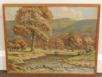 Chris Fothergill (19th/20thC). River landscape - 2