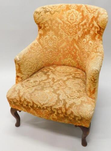 A Victorian low armchair