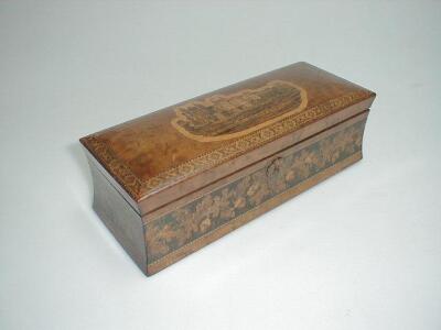 A Tunbridge ware glove box