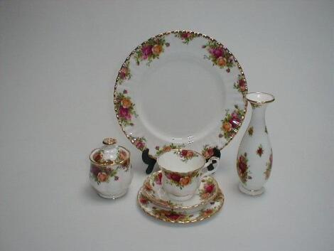 A Royal Albert "Old Country Roses" tea and dinner service