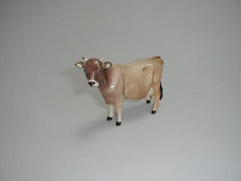 Beswick figures, Friesian calf 1249C (broken ear) together with Jersey cow 1345 (AF)