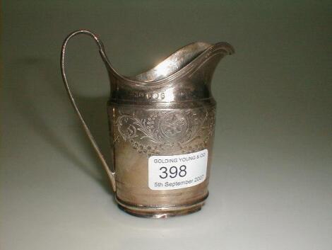 A George II silver helmet cream jug