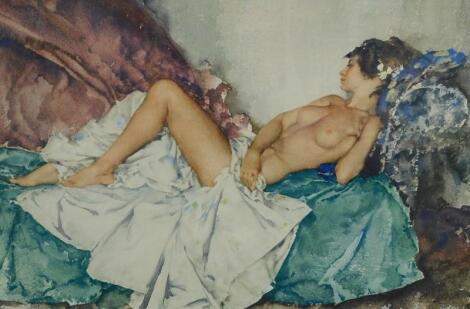 After William Russell Flint. Reclining Nude III