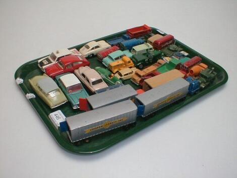 A quantity of Dinky, Matchbox vehicles, play worn condition