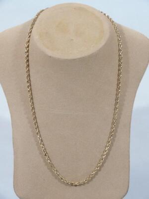 A 9ct gold twisted link neck chain