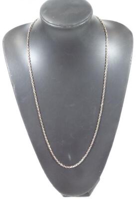 A 9ct gold curb link chain with swivel fastening