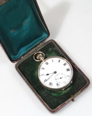 A 9ct gold cased open faced pocket watch - 2