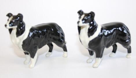 Two Beswick collie dogs