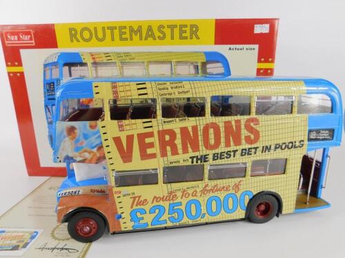 A Sun Star die cast model of a Routemaster bus