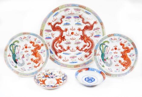 Various oriental porcelain plates