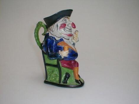 A Portobelloware Toby Jug of Mr. Punch