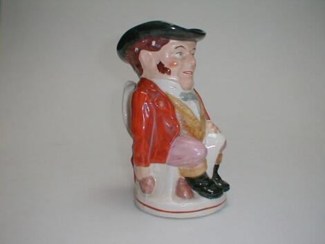 A Victorian Staffordshire Toby Jug of John Bull