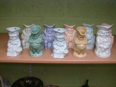 Ten single colour Roddy and other Toby Jugs