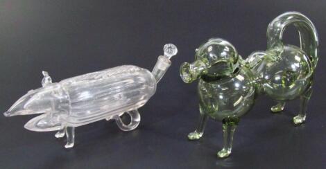 A 20thC glass spirit decanter