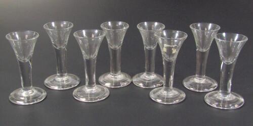 A matched suite of eight Master of Ceremony glasses
