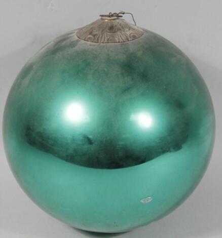 A late 19th/early 20thC glass witches ball